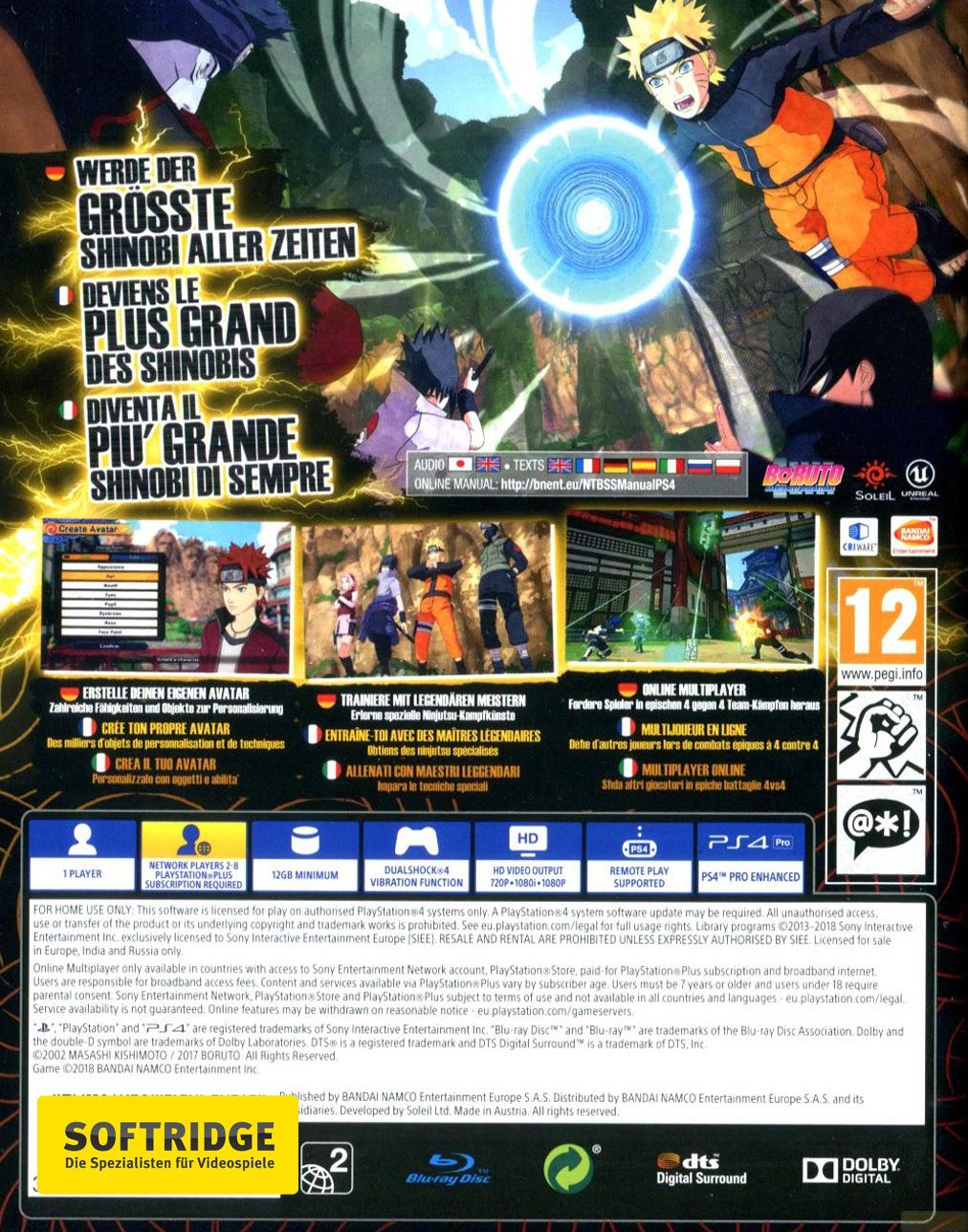 Naruto To Boruto Shinobi Striker Inkl Dlc Pack Ps4 Sondereditionen Softridge