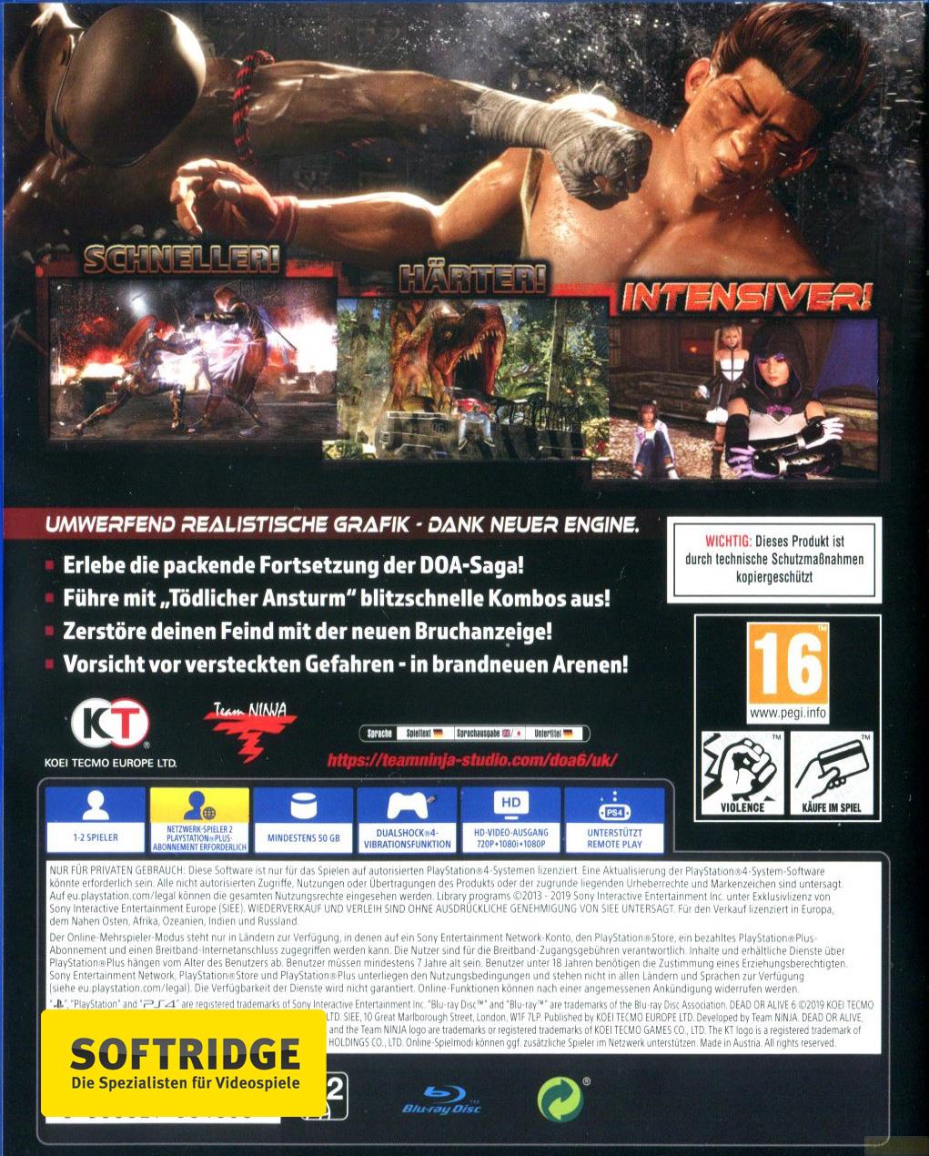 Dead Or Alive 6 Ps4 Tutti I Prodotti Softridge